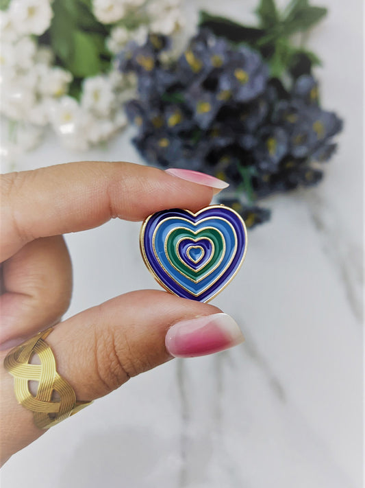 Retro Heart Enamel Pin